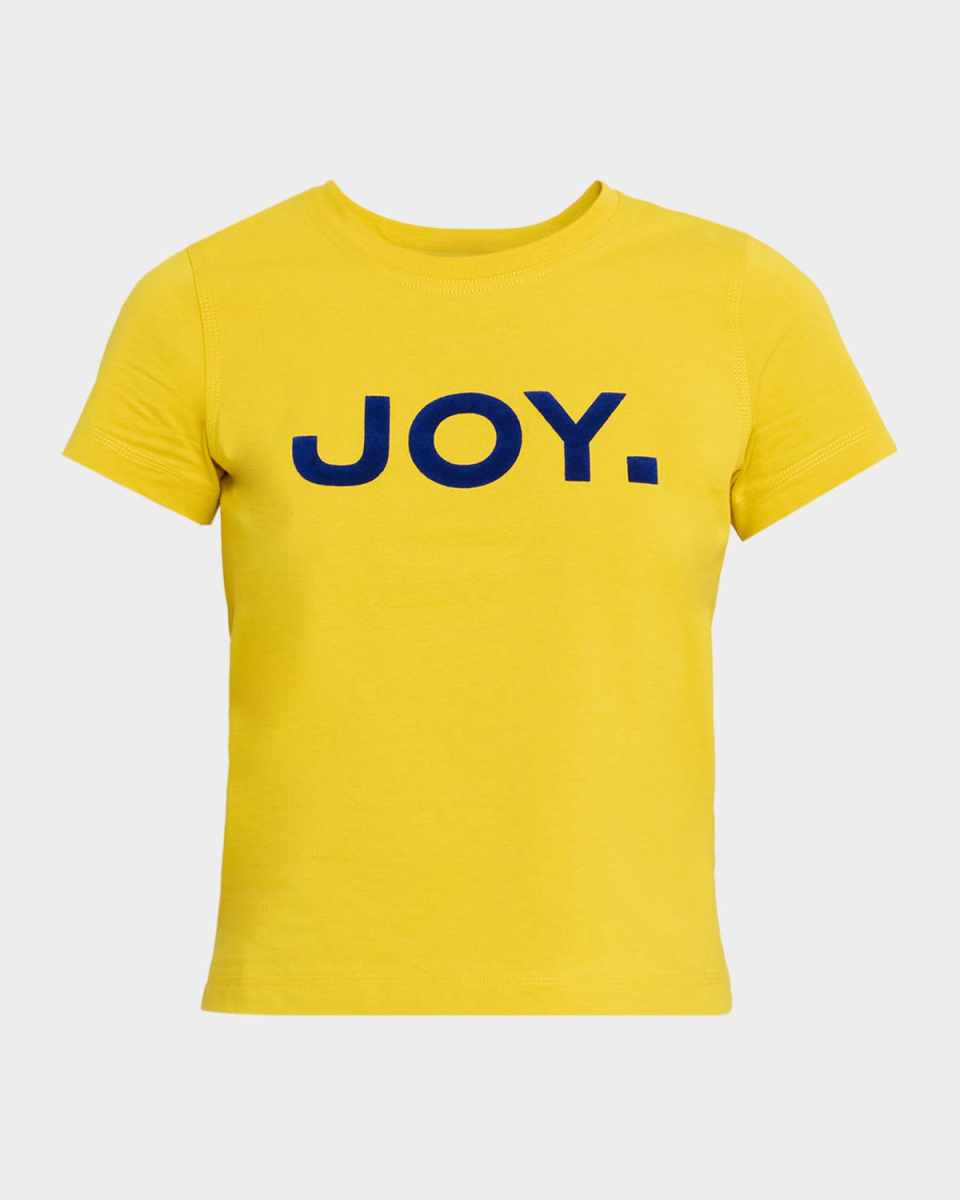 Joy Flocked Short-Sleeve Slim T-Shirt